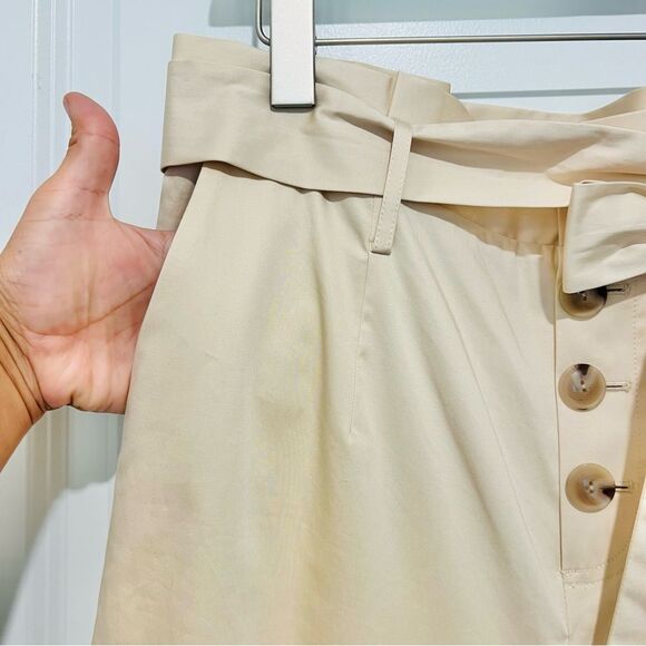 Antonio Melani Women's Trouser High Rise Wide Leg Paperbag Belted Wait Sz. 12 - Picture 3 of 11